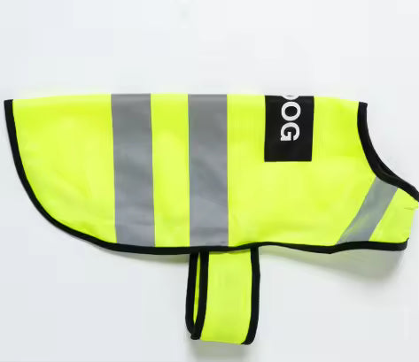 Nighttime Safe Dog Walking Fluorescent Reflective Safety Vest for Puppies Night Claw Pattern Polyester Material Dog Clothes