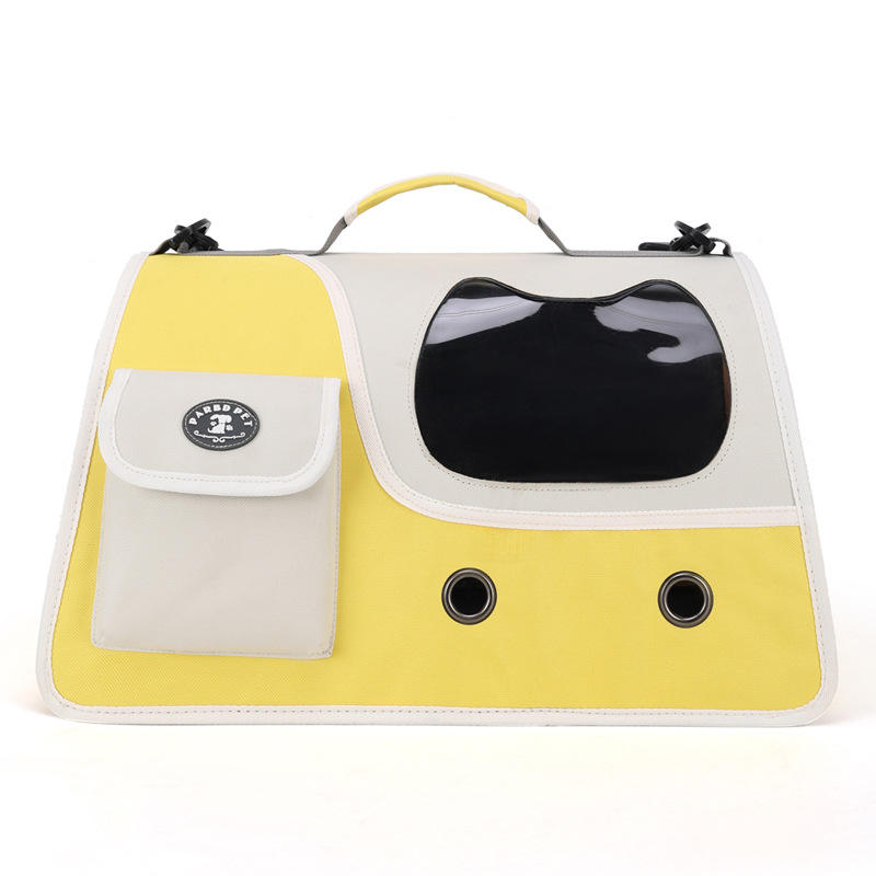 Portable PVC/PC Small Capacity Pet Backpack Foldable Cat and Dog Carrier with Animal Pattern for Outings and Travel