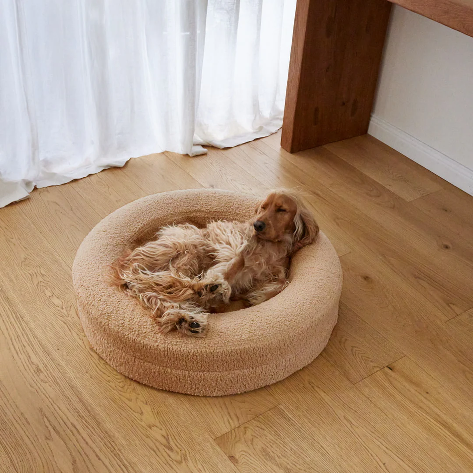 Luxury Orthopedic Dog Bed Round Memory Foam Dog Bed Waterproof Lining Removable Cover with Soft Bolster Support
